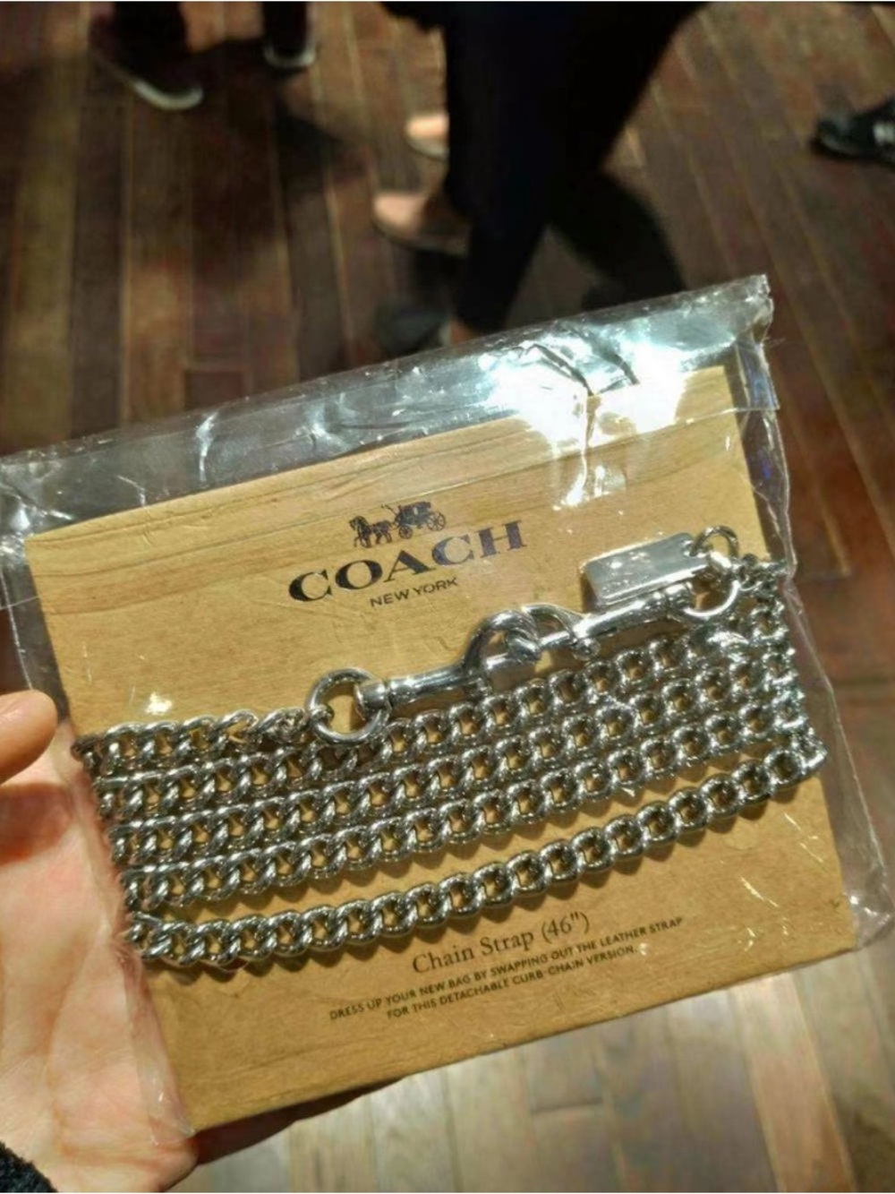 Coach Silver Chain Strap